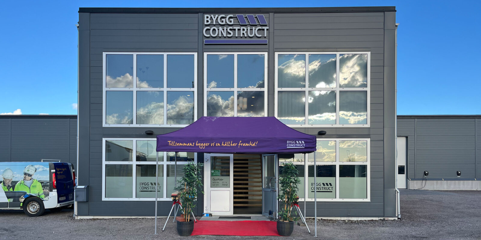 Entré ByggConstruct Väst i Sala.